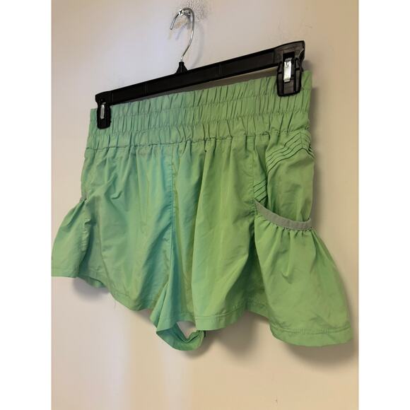 Free People Movement Get Your Flirt On Shorts Medium Lime Green - Picture 3 of 6